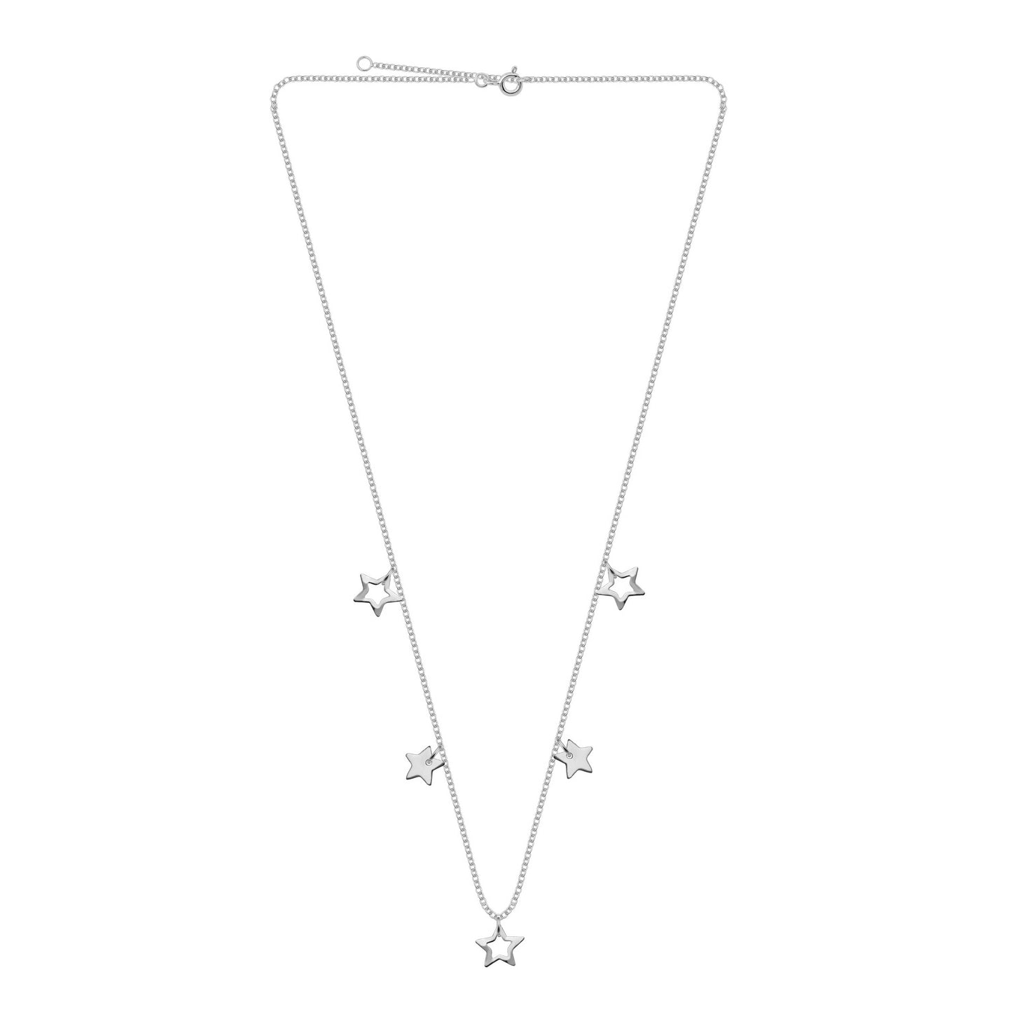 Sterlingsilber Sterne 45,5cm Halskette