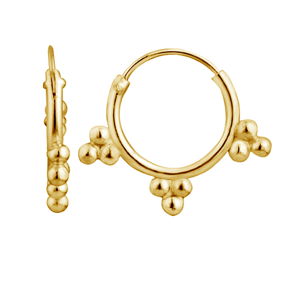 Gelbvergoldet Sterlingsilber Creolen Ohrringe