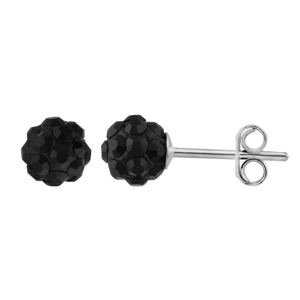 Ohrstecker aus Sterlingsilber und 5 mm farbigen CZ-Kristallen