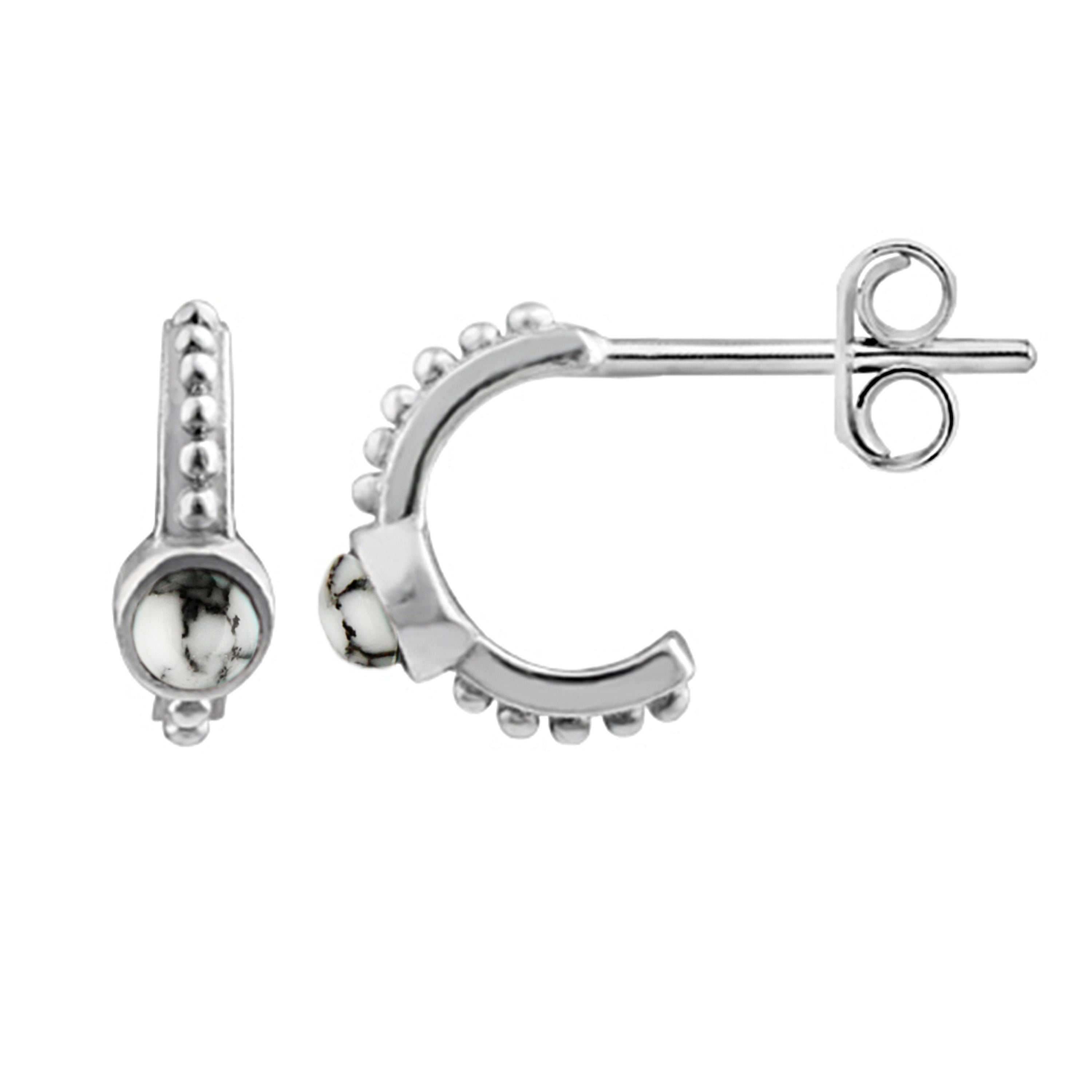 Ohrstecker aus Sterlingsilber mit Perlen - 4 Farben