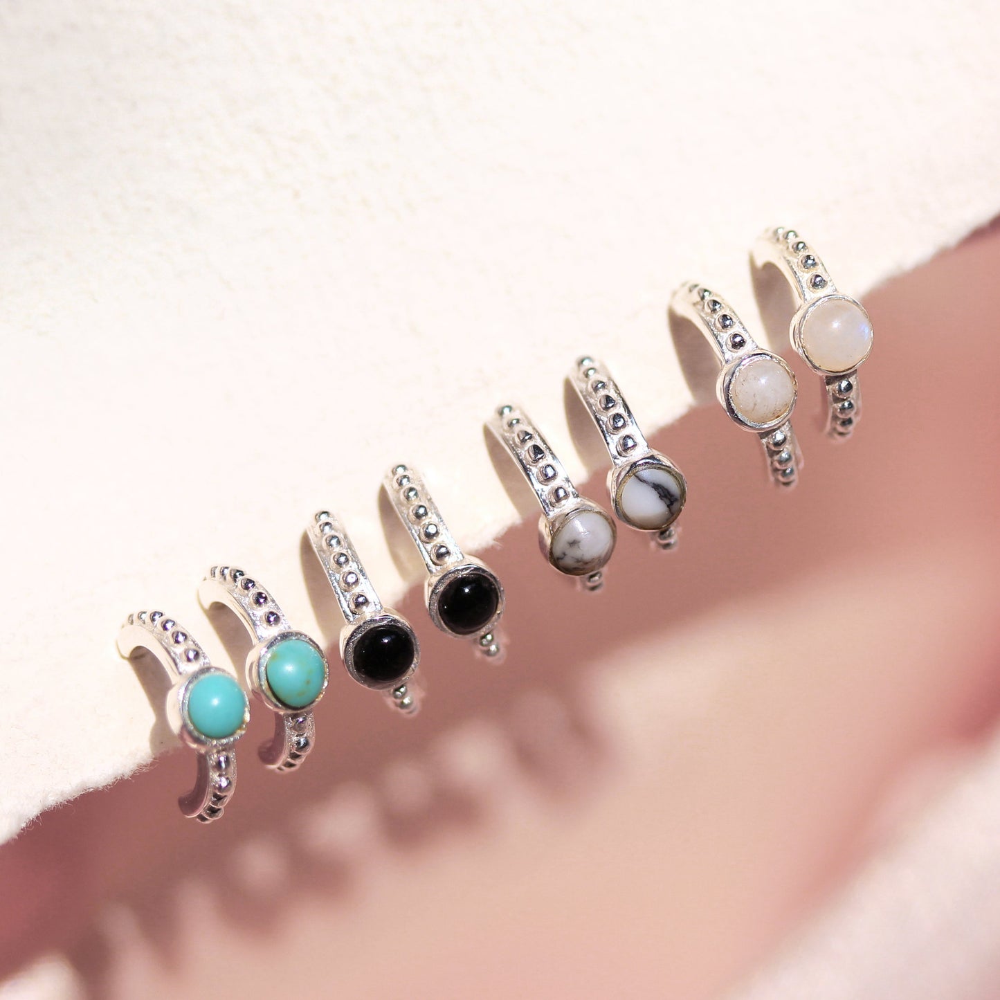 Ohrstecker aus Sterling Silber mit Perlen - 4 Farben