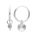 Ohrringe aus Sterlingsilber mit Swarovski Elements Charm
