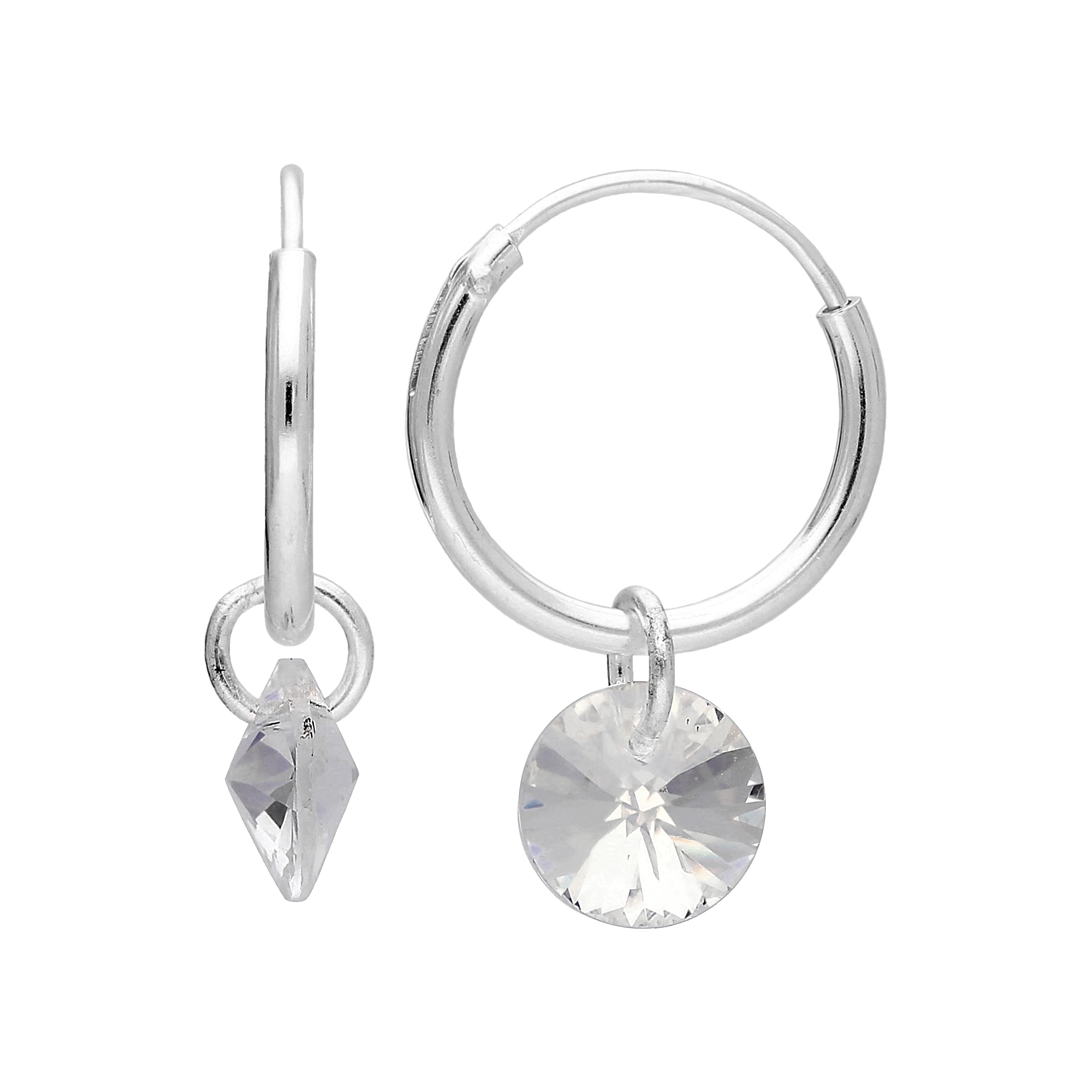Ohrringe aus Sterlingsilber mit Swarovski Elements Charm