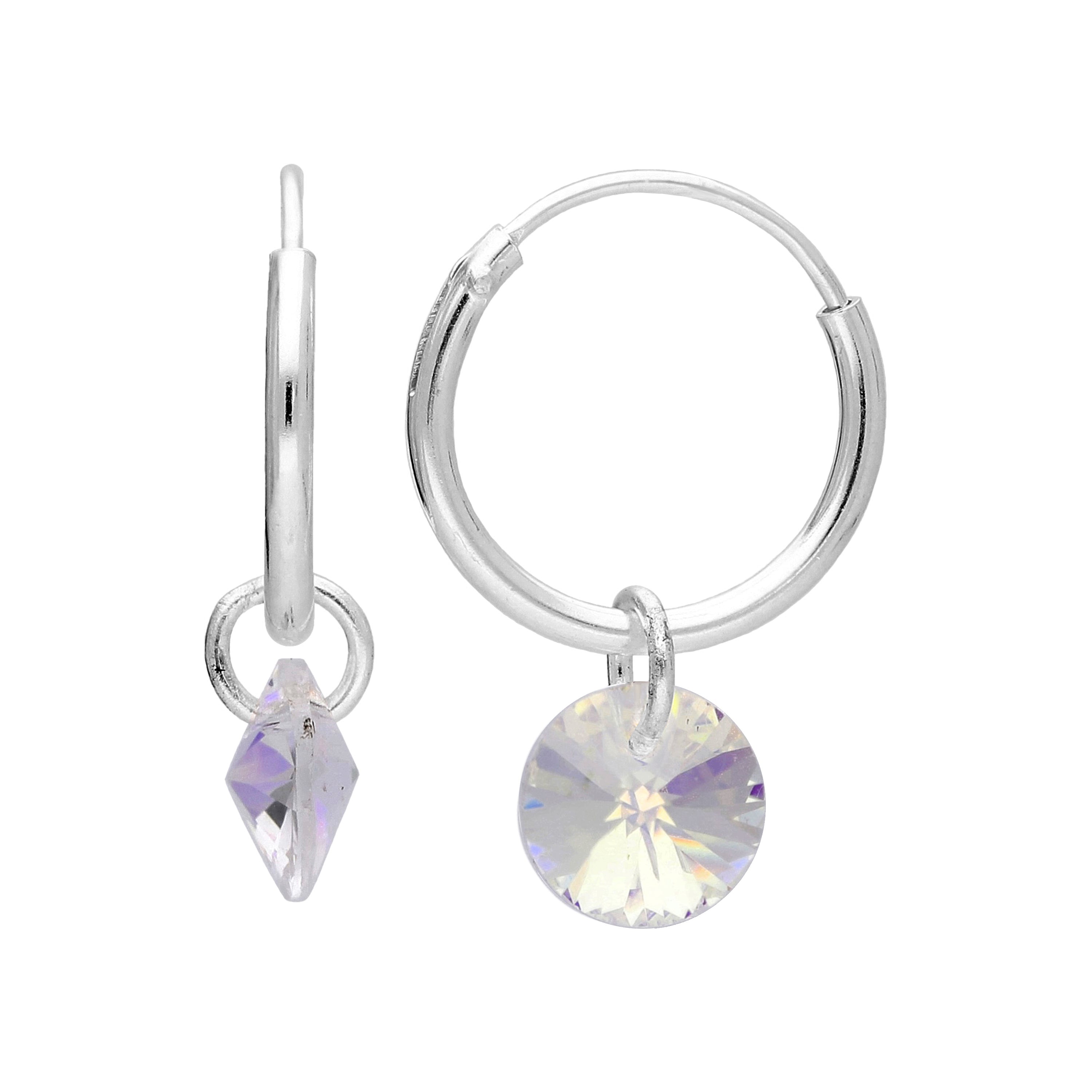 Ohrringe aus Sterlingsilber mit Swarovski Elements Charm