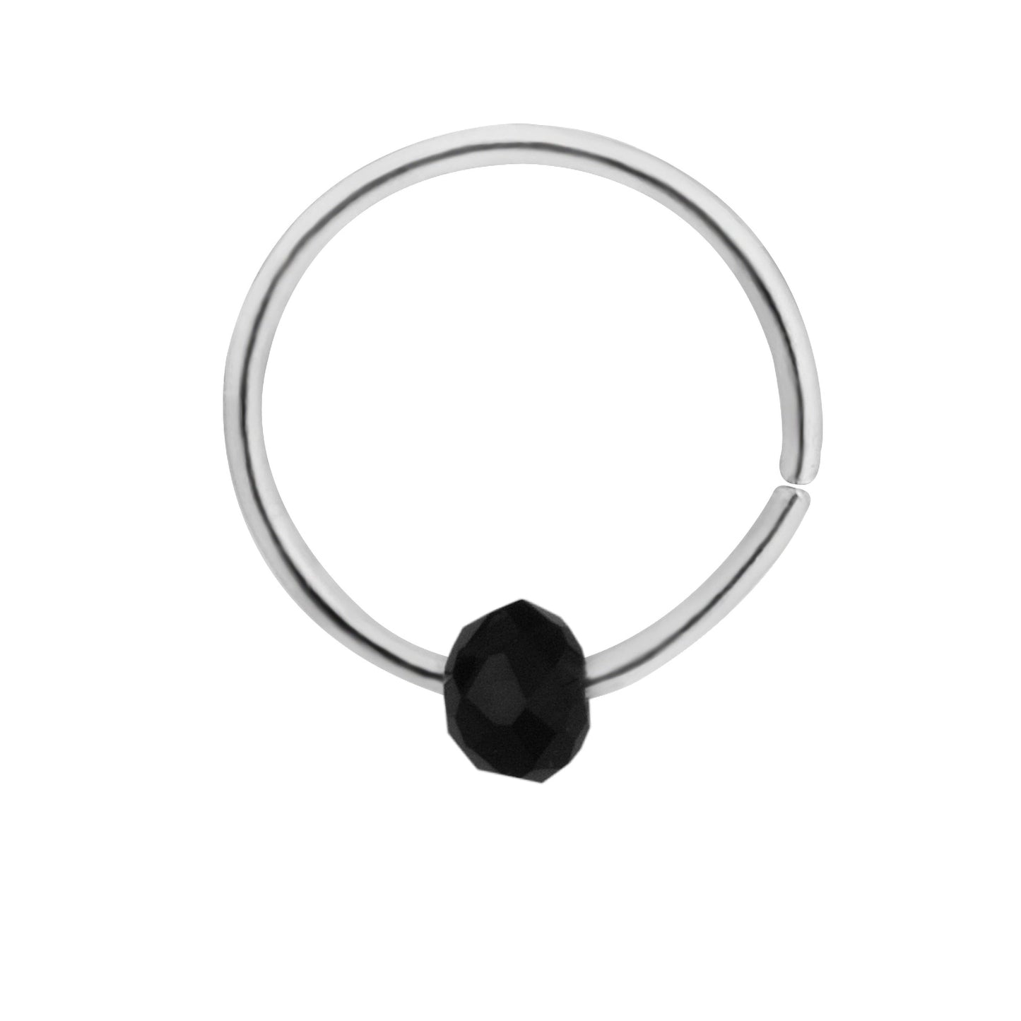 Sterling Silber & Stein Perlen Nasenring