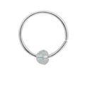 Nasenring aus Sterlingsilber mit Steinperle