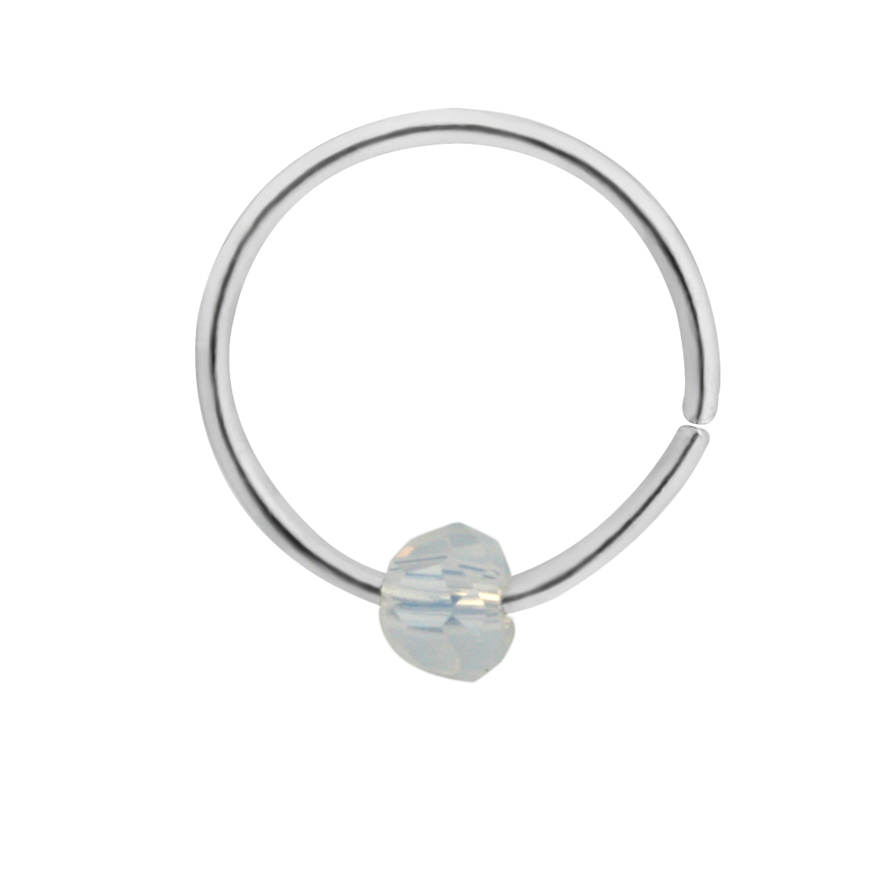 Sterlingsilber & Stein Perlen Nasenring