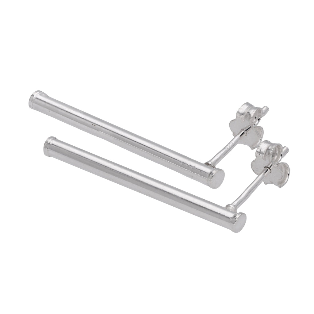 Ohrstecker aus Sterlingsilber mit langem Stab