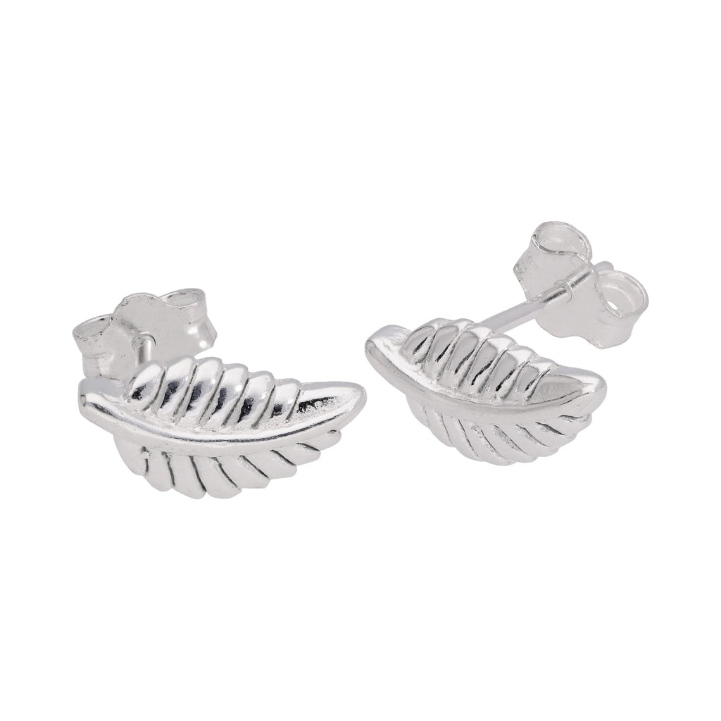 Ohrstecker aus Sterlingsilber mit Blatt