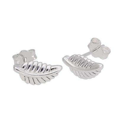 Sterlingsilber Blatt Ohrstecker