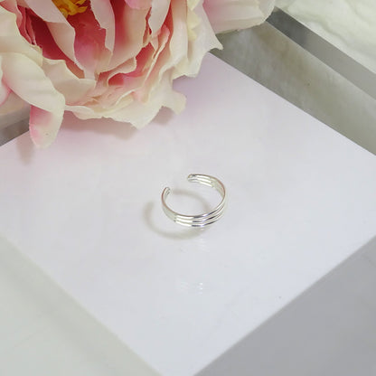 Sterlingsilber Dreifach Draht Ring Größenverstellbar