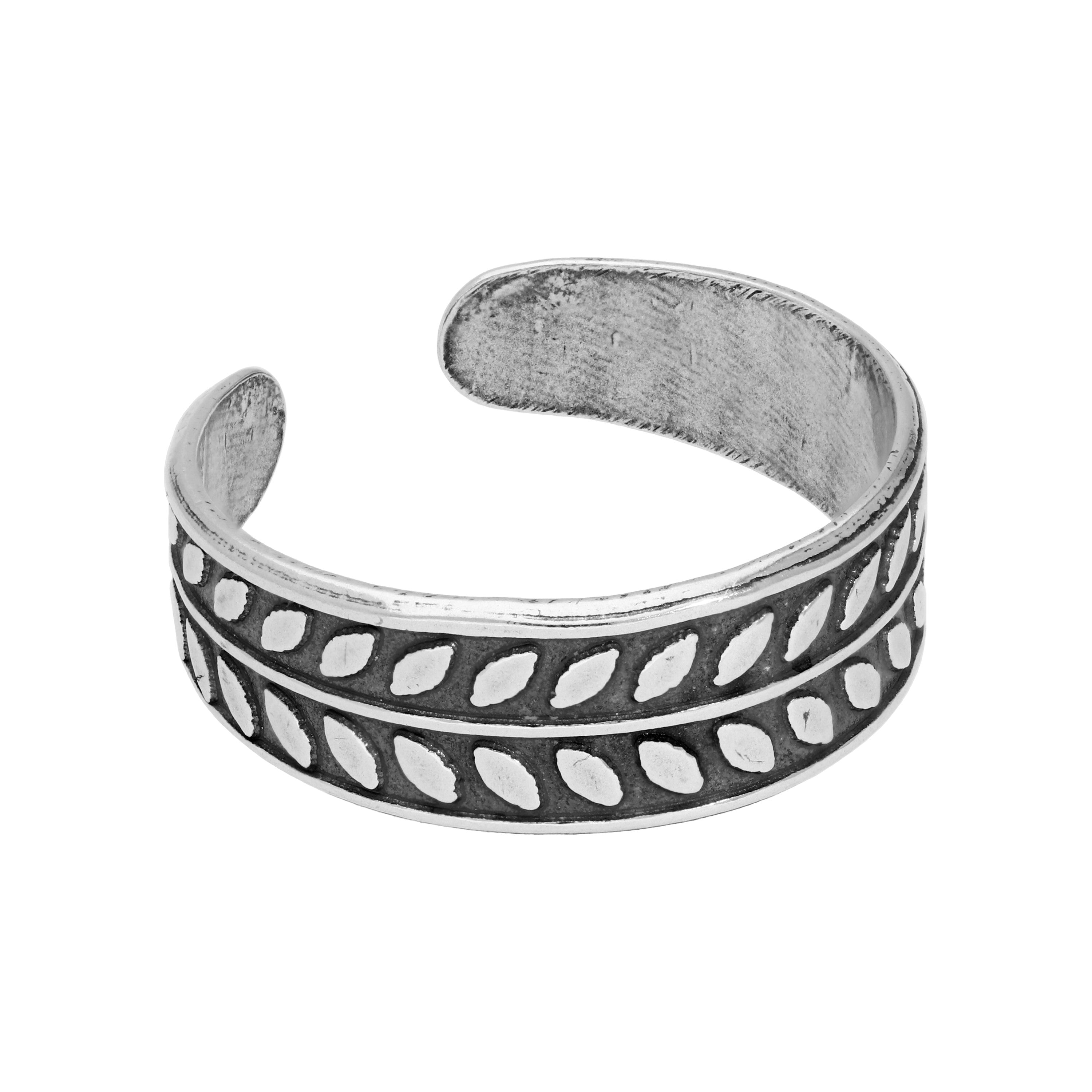 Sterlingsilber Blätter Zehenring
