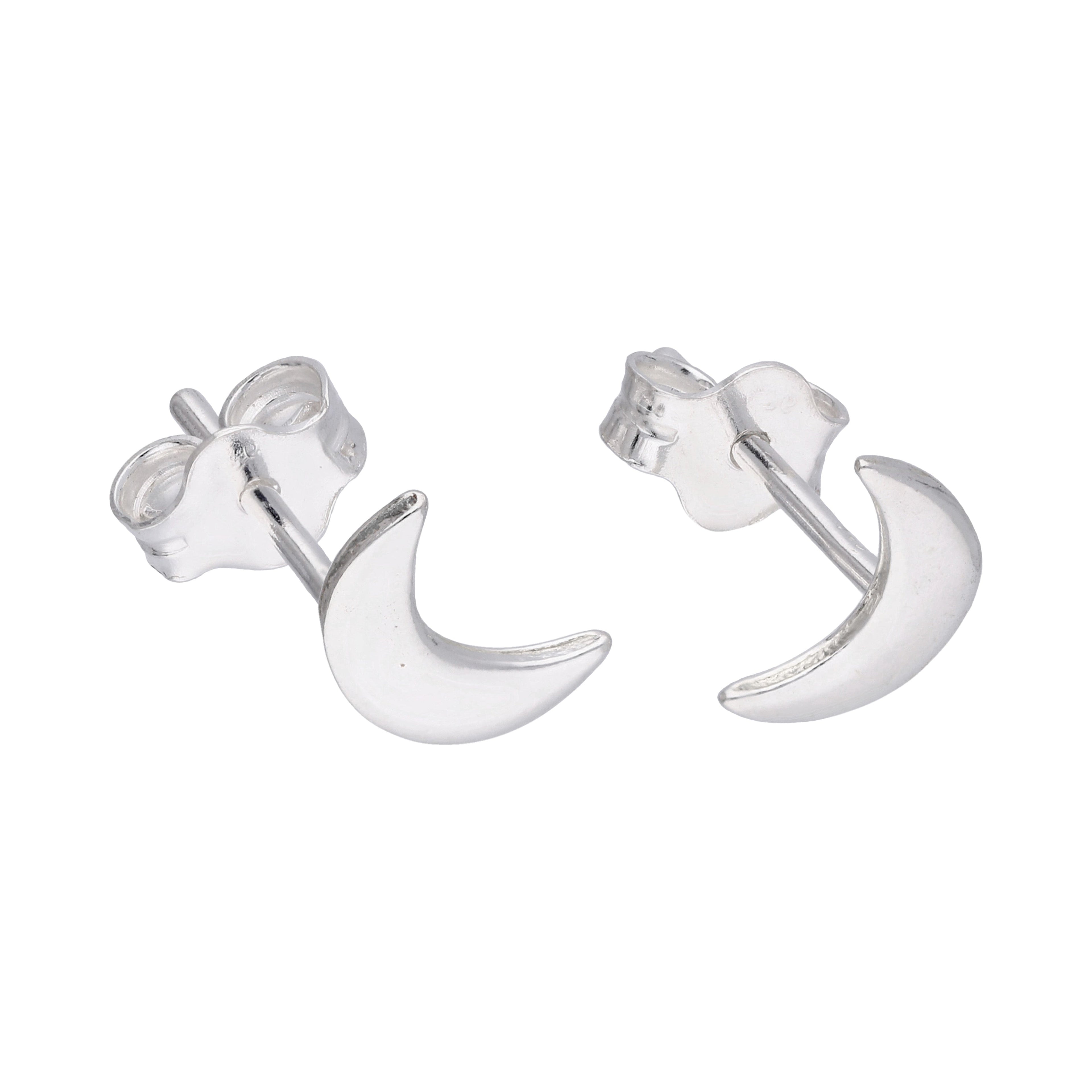 Sterlingsilber Halbmond Ohrstecker
