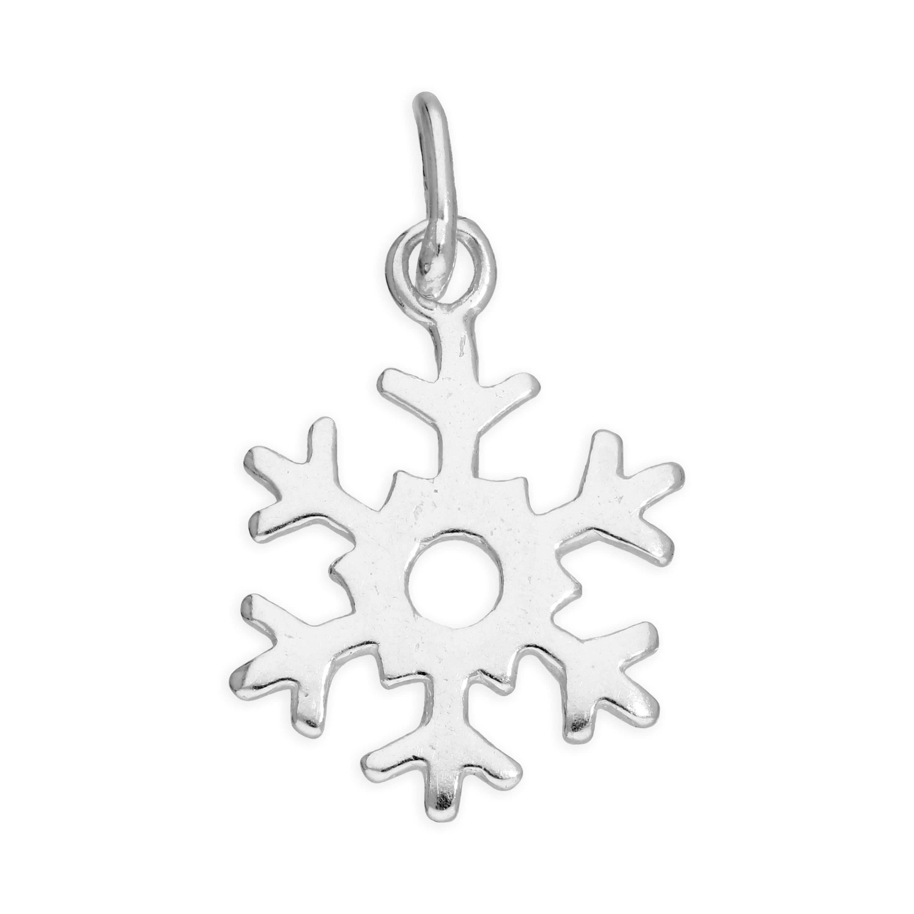 Sterlingsilber Schneeflocke Anhänger