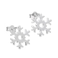 Sterlingsilber Schneeflocke Ohrstecker