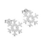 Sterlingsilber Schneeflocke Ohrstecker