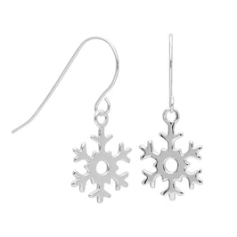 Sterlingsilber Schneeflocke Baumel Ohrhänger