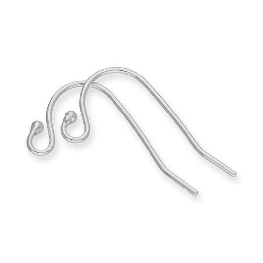 Ein Paar Sterlingsilber Draht Ohrringe mit Kugelenden