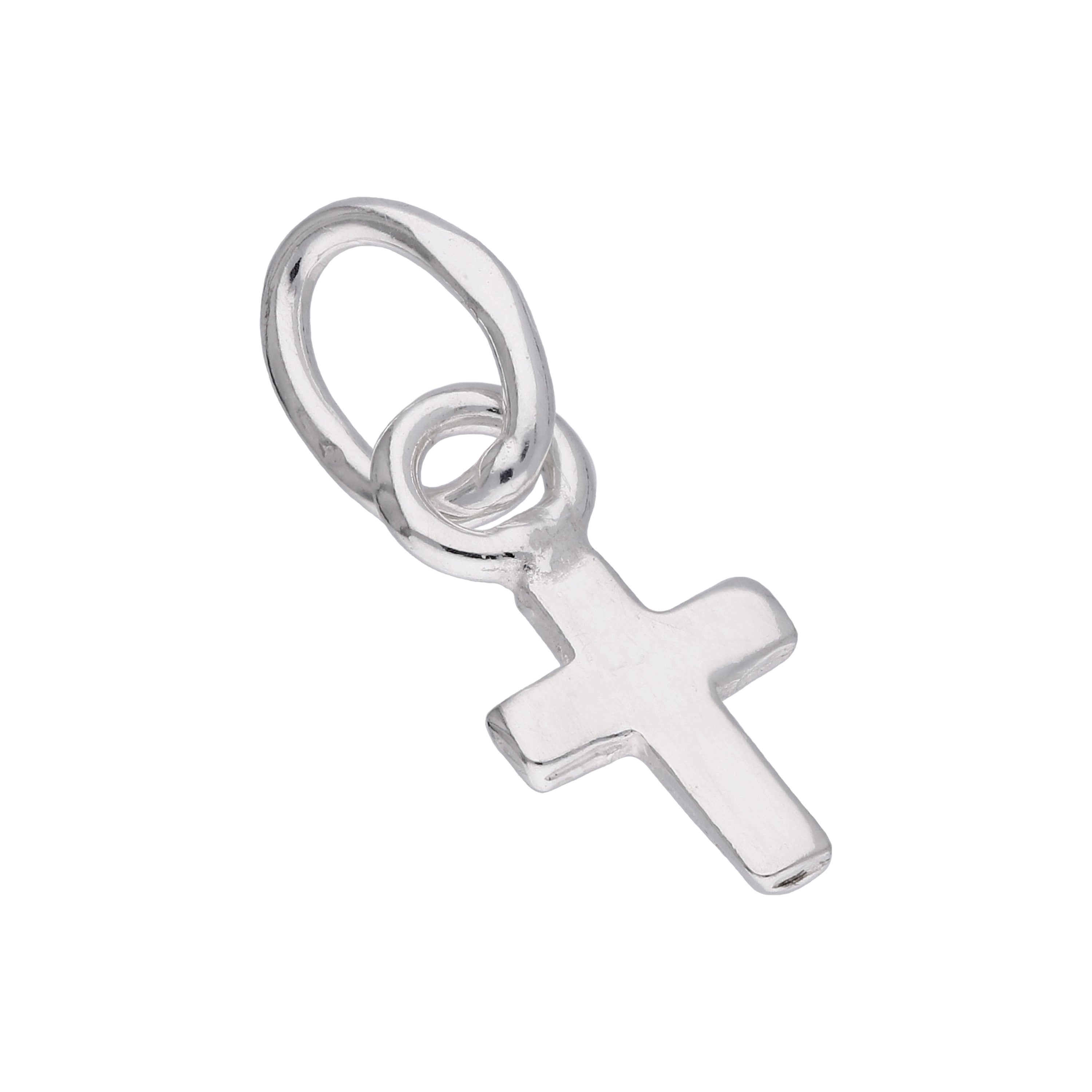 Winzig Sterlingsilber Klein Einfach Kreuz Anhänger