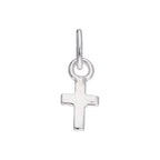 Winzig Sterlingsilber Klein Einfach Kreuz Anhänger
