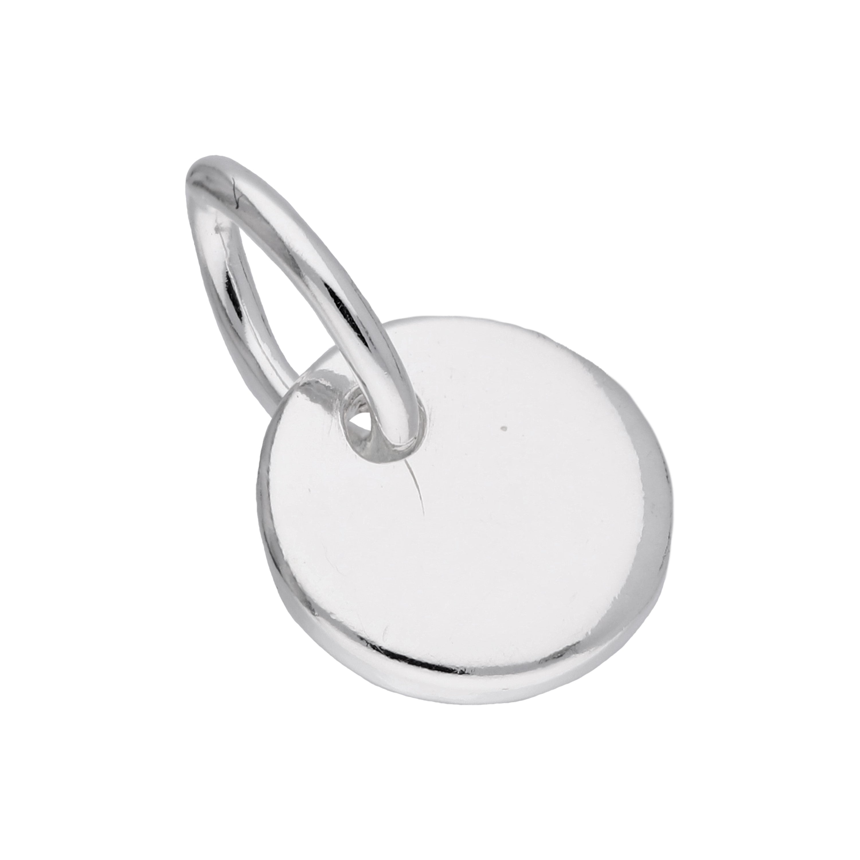 Winzig Sterlingsilber Scheibe Rund Anhänger