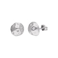 Sterlingsilber Gehämmerte 10 mm Halbkugel Ohrstecker