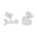 Sterlingsilber Herz Pfeil Frei Kombinierbar Ohrstecker