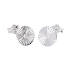 Diamantierte Ohrstecker aus Sterlingsilber mit Strahlenstern und klarem Zirkonia