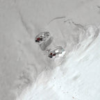 Sterlingsilber Oval Hebelverschluss Klappcreolen Ohrringe