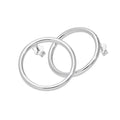 Große Creolen-Ohrstecker aus Sterlingsilber in Kreisform, 20 mm