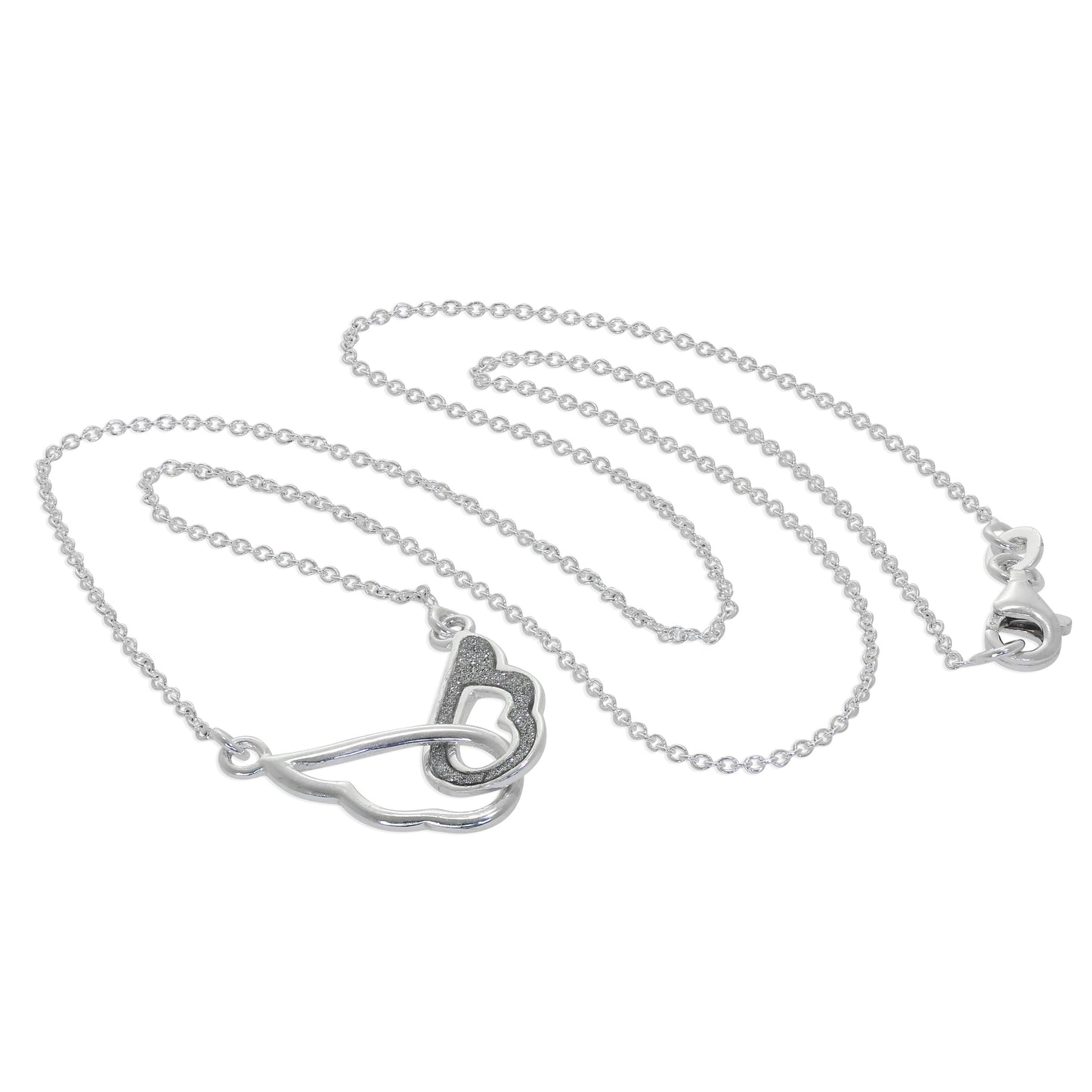 Sterlingsilber Ineinandergreifende Engelsflügel Halsketten