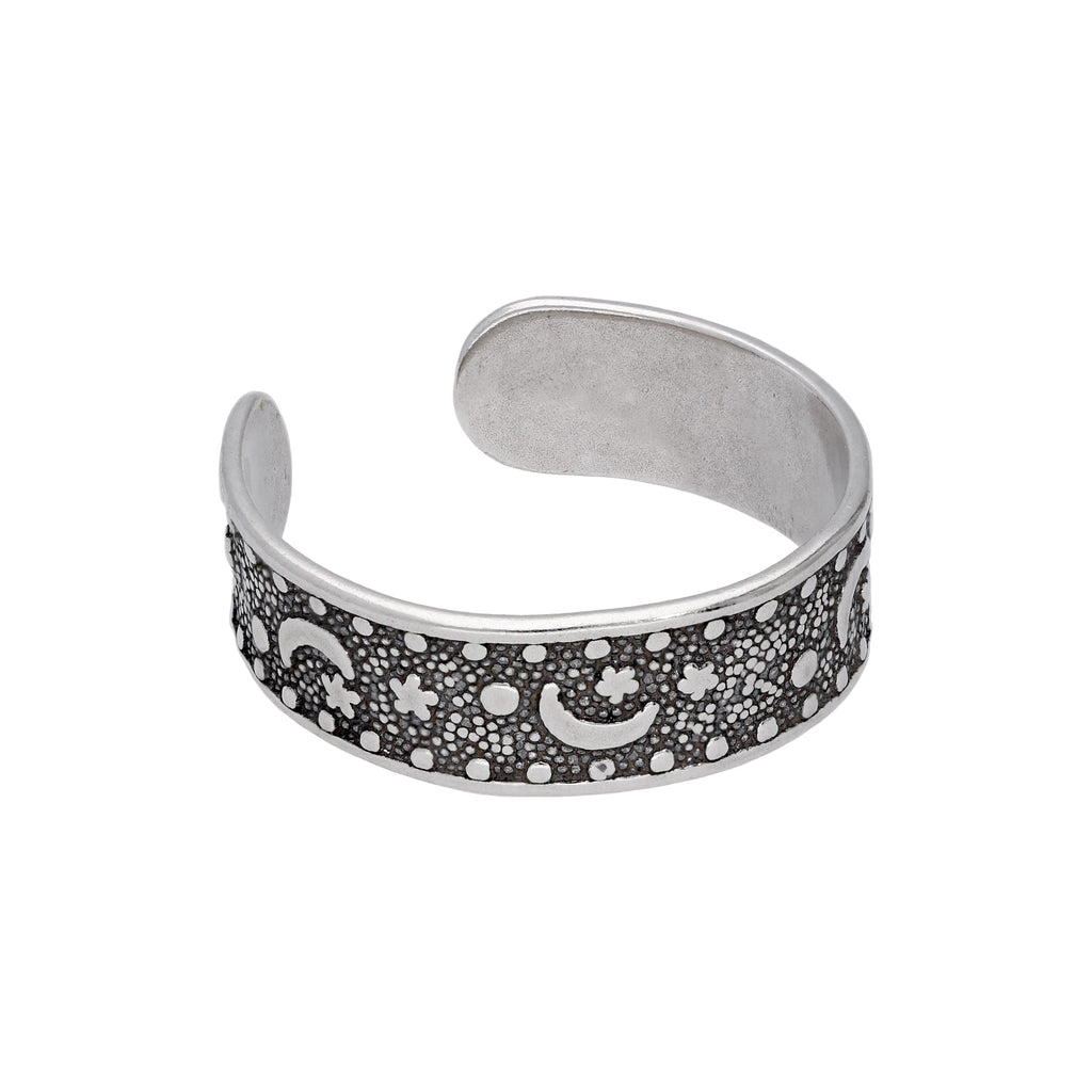 Sterlingsilber Mond Stern Zehenring