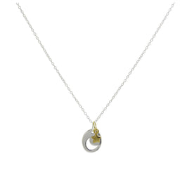 Sterlingsilber Gelbgold getaucht Mond Stern Anhänger