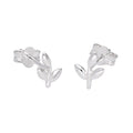 Süße Blatt-Ohrstecker aus Sterlingsilber