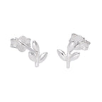 Süße Blatt-Ohrstecker aus Sterlingsilber