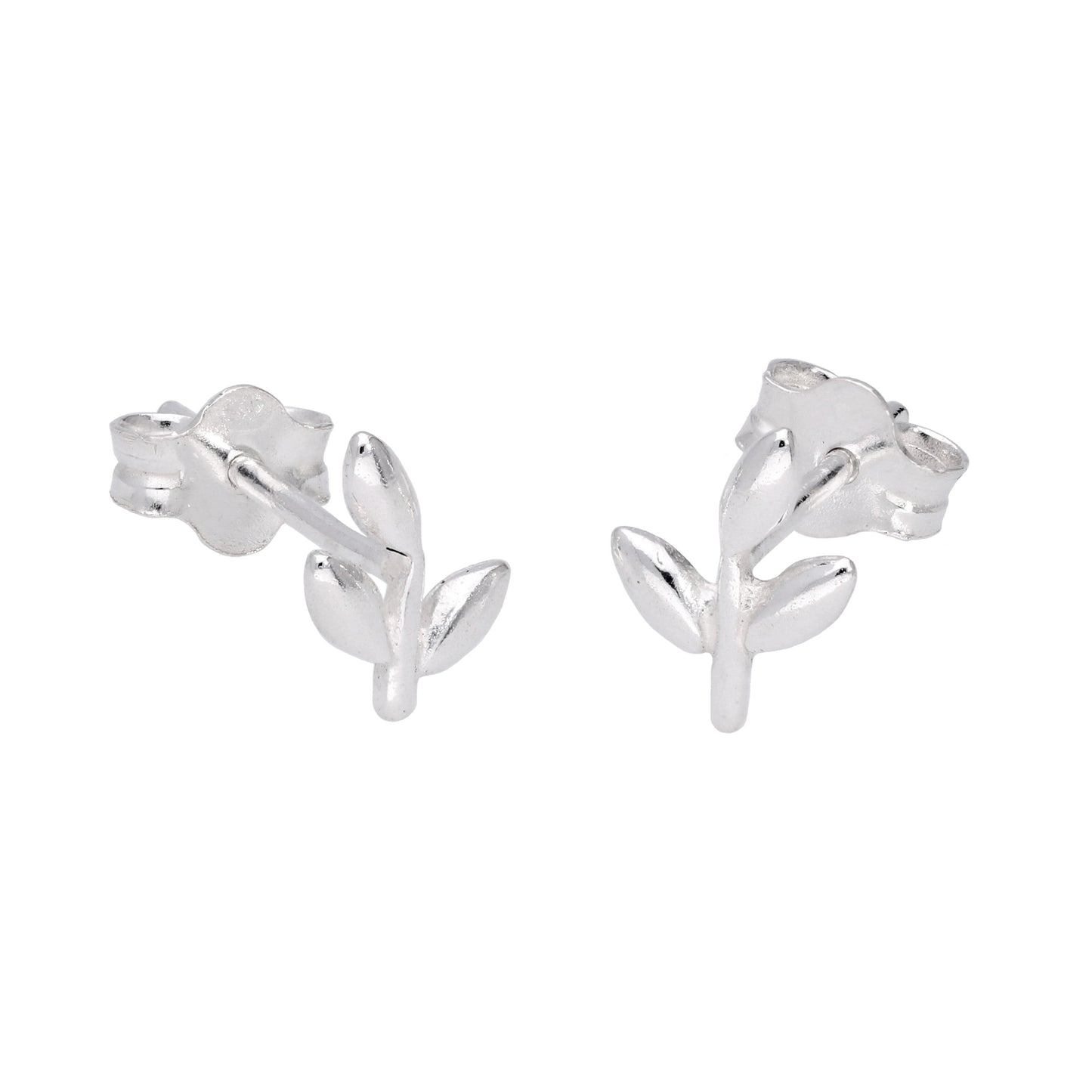 Sterlingsilber Klein Blatt Ohrstecker