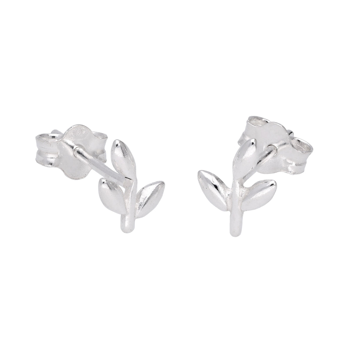 Sterlingsilber Klein Blatt Ohrstecker