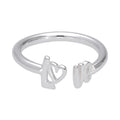 Sterlingsilber LOVE Offen Ring Größenverstellbar