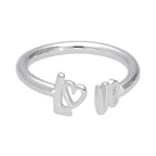 Sterlingsilber LOVE Offen Ring Größenverstellbar