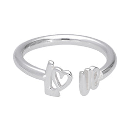Sterlingsilber LOVE Offen Ring Größenverstellbar