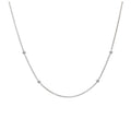 Sterlingsilber Pompon Halskette - 40,5 cm
