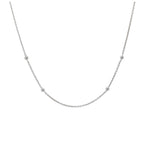 Sterlingsilber Pompon Halskette - 40,5 cm