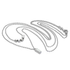 Sterlingsilber Zwei Lagig Würfel Halskette