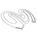Sterlingsilber Zwei Lagig V - Stange 40,5 cm Halskette