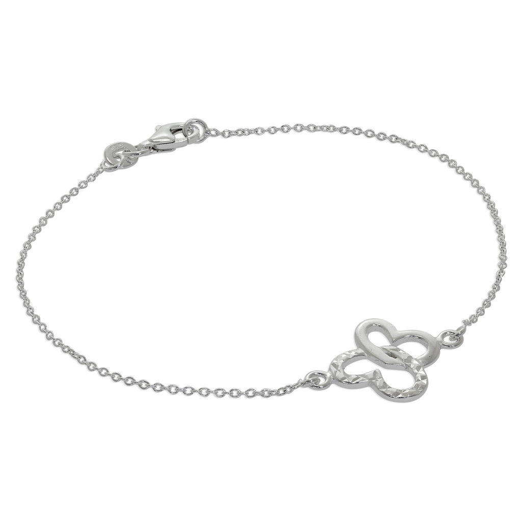 Sterlingsilber Schmetterling Herz Flügel Armband