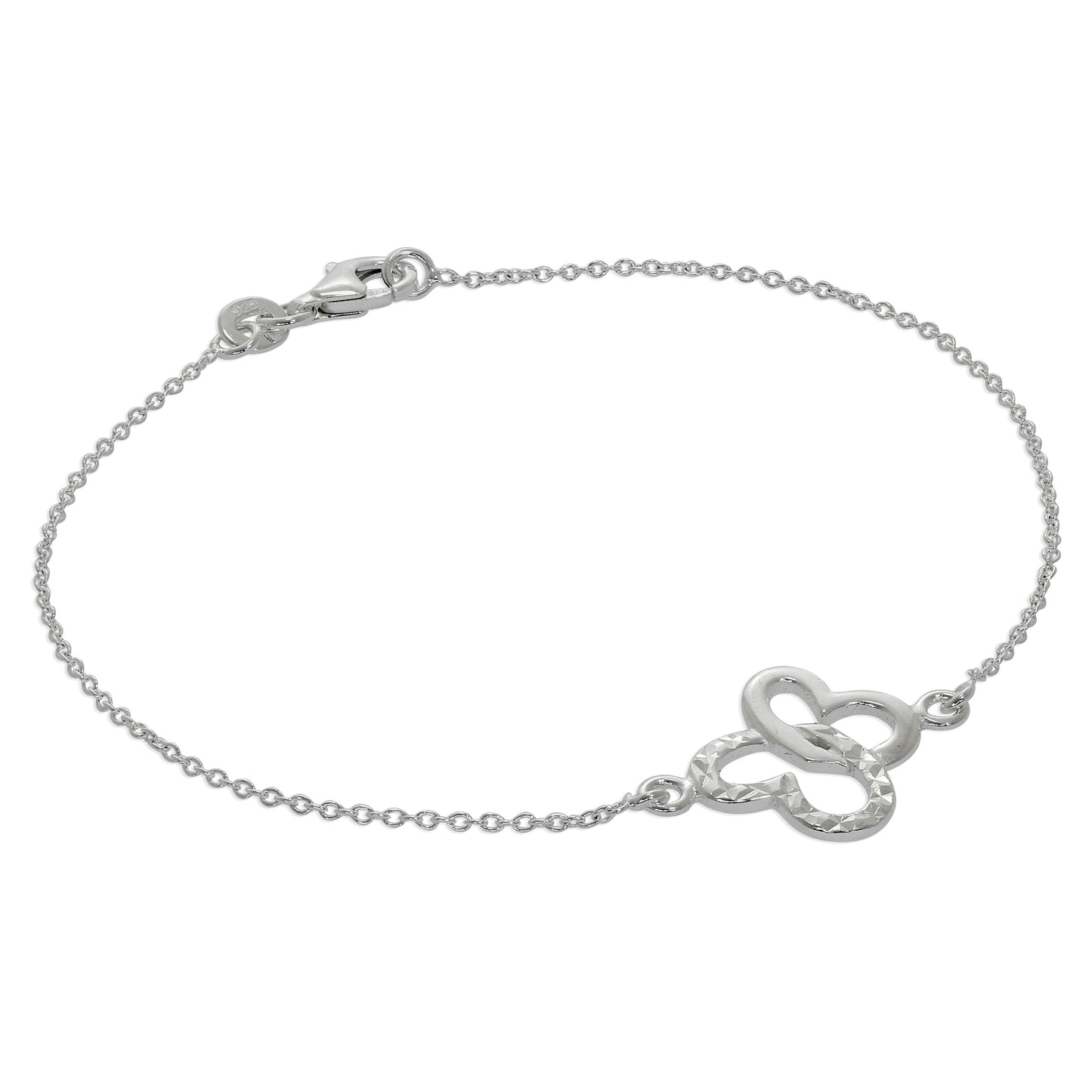 Sterlingsilber Schmetterling Herz Flügel Armband