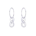 Sterlingsilber Unendlichkeitsschleife Anhänger 12 mm Creolen Ohrringe