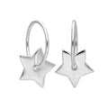 Sterlingsilber Frei Stern Anhänger 12 mm Creolen Ohrringe