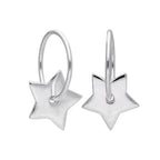 Sterlingsilber Frei Stern Anhänger 12 mm Creolen Ohrringe