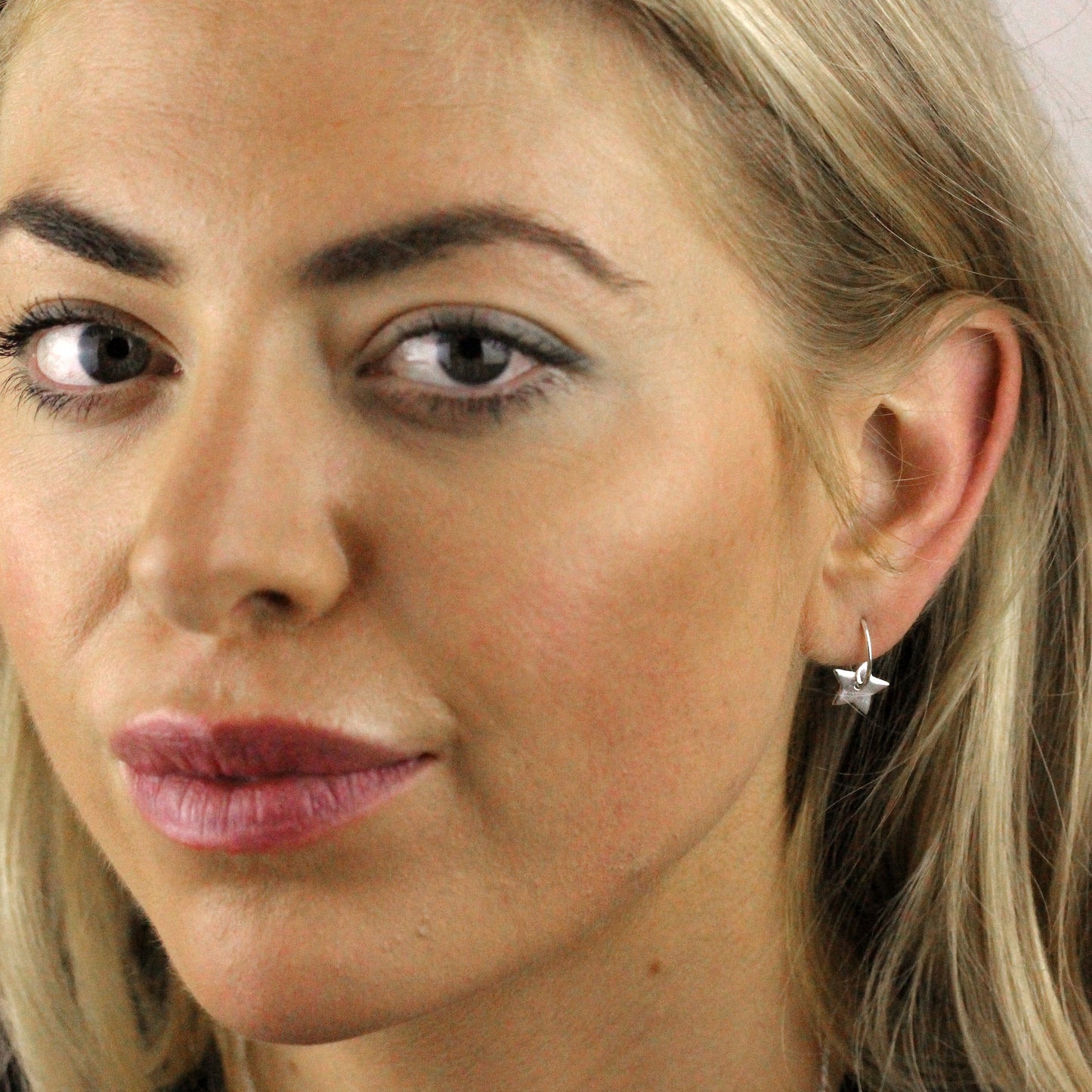 Sterlingsilber Frei Stern Anhänger 12mm Creolen Ohrringe